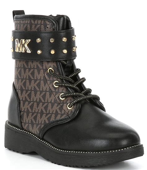 michael kors combat boots haskell|michael kors kara bootie.